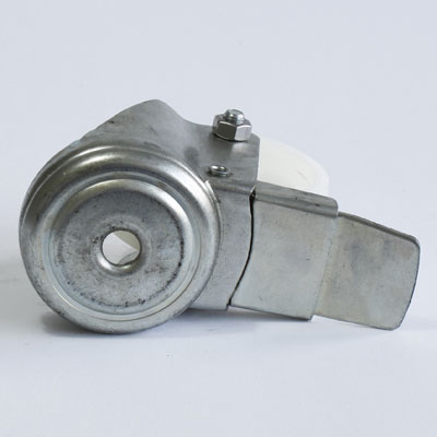 Bremsrolle, verzinkt, Polyamid Rad, Durchmesser 80 mm