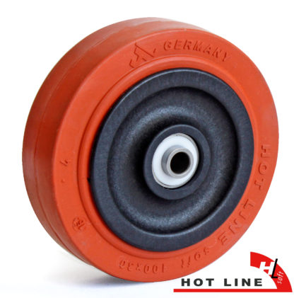 Hot Line soft® Lenkrolle, rot Kugellager Ø 100 mm – Bild 2